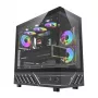 DarkFlash DS950 caja de ordenador ATX, vista panorámica de 270°, USB-C 3.2 Gen 2, 6 ventiladores, negra
