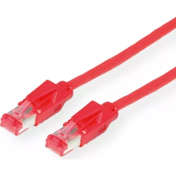 Dätwyler Cable de red Cat 6 S/FTP RJ45 a RJ45, 0,5 m, rojo, LSZH 21.05.0001