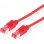 Dätwyler Cable de red Cat 6 S/FTP RJ45 a RJ45, 0,5 m, rojo, LSZH 21.05.0001