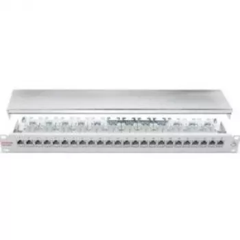 Dätwyler unilan CSA 24/8 panel de parcheo Cat.6A blindado de 24 puertos 1U, gris claro RAL 7035 417980