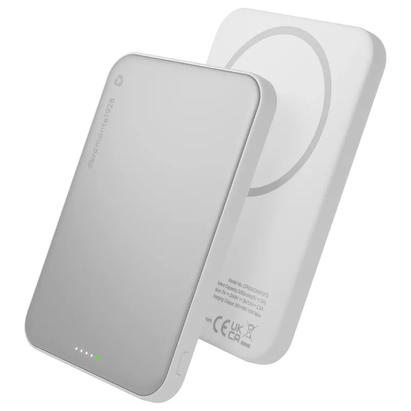 DBRAMANTE 1928 dbramante1928 rechargePowerBank5KWLSlimQi225wWHT batería externa inalámbrica 5000 mAh blanca
