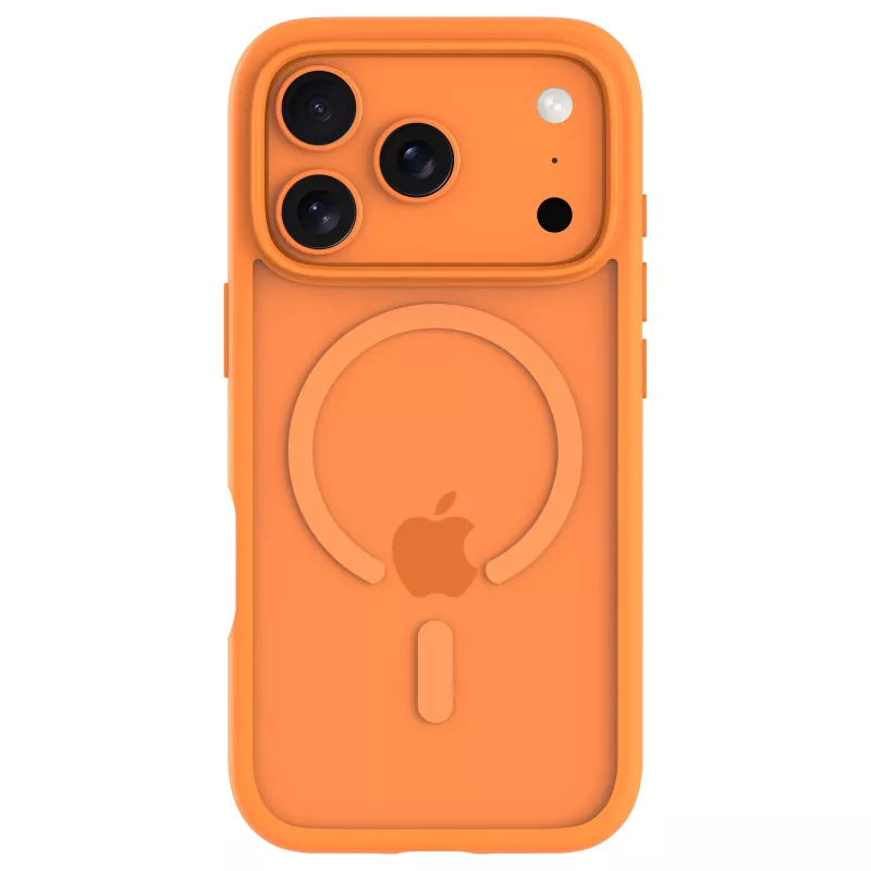 DBRAMANTE 1928 funda trasera Grenen para móvil - compatible con MagSafe - plástico reciclado - naranja - para Apple