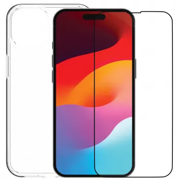 DBRAMANTE1928 360 Protection Eco Bundle iPhone 15 transparente