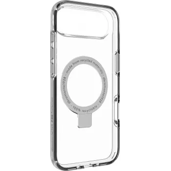 dbramante1928 Iceland Ultra Funda trasera para móvil con soporte, compatible con MagSafe, D3O, plástico, transparente, para Apple iPhone Air