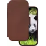 dbramante1928 Lynge funda tipo flip para móvil - compatible con MagSafe - piel auténtica - Dark Tan - para Apple iPhone 17