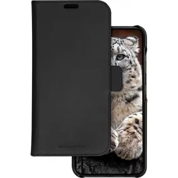 DBRAMANTE1928 Lynge Funda cartera para Samsung Galaxy A55 5G - cuero plena flor, negro LY55GTBL6143