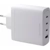 DBRAMANTE1928 Re-Charge Cargador de pared GaN 140W – 4 puertos de salida (3x USB-C, 1x USB-A) – Blanco