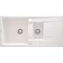 DEANTE Fregadero de cocina de granito compuesto de 1,5 senos con escurridor - Negro