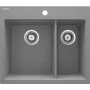 Fregadero de cocina de granito compuesto DEANTE 1,5 senos con escurridor - Graphite