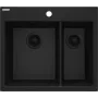 DEANTE Fregadero de granito compuesto 1,5 senos negro 780x435mm