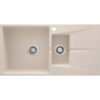 DEANTE fregadero de granito compuesto 1,5 senos con escurridor - grafito