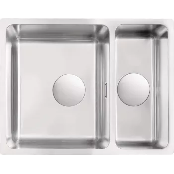DEANTE Fregadero de 1.5 cubetas de acero inoxidable para montaje bajo encimera 780x480mm cepillado