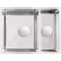 DEANTE Fregadero de 1.5 cubetas de acero inoxidable para montaje bajo encimera 780x480mm cepillado