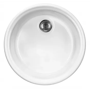 DEANTE Fregadero de cocina de cerámica 1 cubeta Blanco de encimera 520x390x200 mm