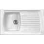 DEANTE Fregadero de cerámica 1 cubeta con escurridor, blanco, 590x460 mm