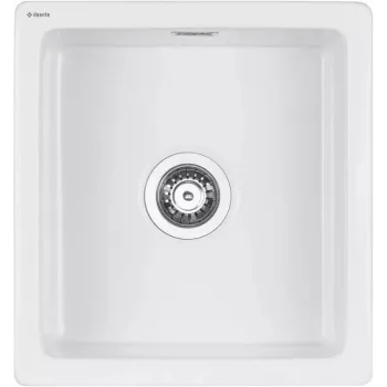 DEANTE Fregadero de cerámica 1 cubeta blanco 450mm montaje sobre encimera