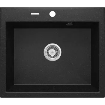 DEANTE Fregadero de granito compuesto 1 cubeta 780x440mm negro