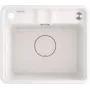 DEANTE Fregadero de cocina de compuesto de granito 1 cubeta Negro 580x440mm