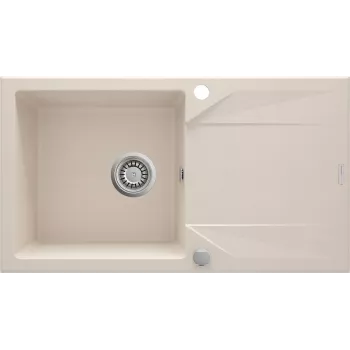 DEANTE Fregadero de granito compuesto 1 seno con escurridor - Negro (Nero) 780x440mm