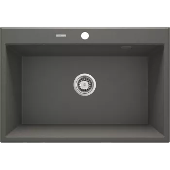 DEANTE fregadero de granito compuesto 1 cubeta con escurridor - grafito 780x435mm