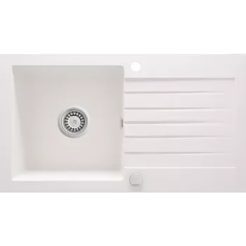 Fregadero de granito compuesto de 1 cubeta DEANTE con escurridor integrado - Ónix