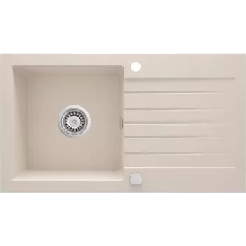 DEANTE Fregadero de granito 1 cubeta con escurridor - Onyx Negro (620x500mm)