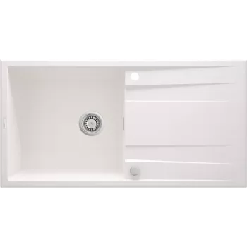 Fregadero de granito DEANTE 1 cubeta con escurridor - negro ónix, 620x500mm