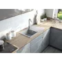 DEANTE Fregadero de granito 1 cubeta con escurridor - Onyx, Fragranite, 620x500mm