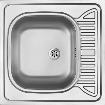 DEANTE Fregadero de cocina de acero inoxidable 1 cubeta con escurridor - montaje sobre encimera - 780 x 435 mm