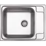 DEANTE Fregadero de acero 1 cubeta con escurridor - acero inoxidable cepillado, 780x435 mm, encastrado