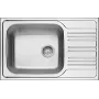 DEANTE Fregadero de acero 1 cubeta con escurridor - Fregadero de cocina de acero inoxidable de encastrar 780x435 mm