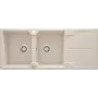 DEANTE Fregadero de cocina de granito compuesto de 2 senos con escurridor - Grafito