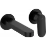 DEANTE Grifo de lavabo de empotrar de 2 orificios negro mate Arnika Nero