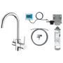 DEANTE grifo de cocina de 3 vías con set de filtro de agua, negro mate, BCHF064M