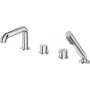Grifería de bañera de 4 orificios DEANTE con set de ducha - Oro, latón, serie Arnika