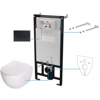 DEANTE Conjunto de inodoro empotrado 6 en 1