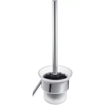 DEANTE ADI 0711 Set de cepillo para WC de pared, acero inoxidable, Plata, Serie Leman