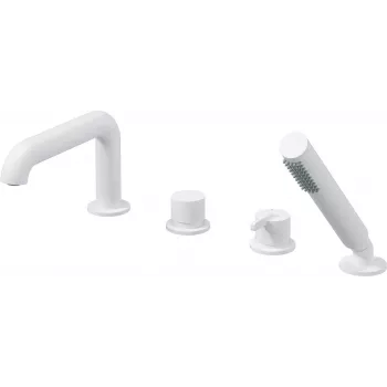 DEANTE Arnika Grifo de bañera de 4 agujeros con set de ducha cromo latón