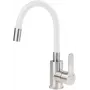 DEANTE Arnika BLU_W240 Grifo monomando de lavabo con caño curvado, Cromo