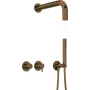 DEANTE Arnika set de ducha empotrado con cabezal - mezclador horizontal, cromado, 2 funciones