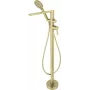 DEANTE Arnika Grifo de bañera de pie con set de ducha, cromo, monomando, montaje de pie