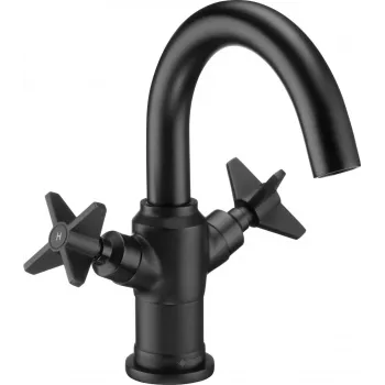 DEANTE Arnika Nero Monomando de lavabo negro mate 1 orificio montaje en superficie cartucho cerámico 25 mm Eco-flow