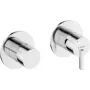 DEANTE Arnika mezclador de ducha con inversor – horizontal, negro mate, de pared, monomando, latón, cartucho cerámico 35 mm, distancia entre conexiones 150 mm