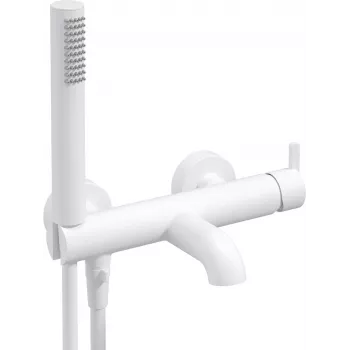 DEANTE Arnika Grifo de bañera de pared con conjunto de ducha - negro mate
