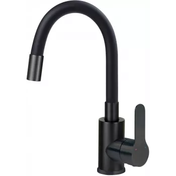 DEANTE Arnika Grifo monomando de lavabo con caño curvo, cromo
