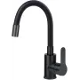 DEANTE Arnika Grifo monomando de lavabo con caño curvo, cromo