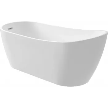 DEANTE Bañera exenta asimétrica de acrílico 170 cm blanca