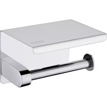 DEANTE Bari Portarrollos de papel higiénico de pared con estante - acero inoxidable cromo