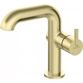 DEANTE Grifo de Lavabo con Caño Rectangular, Negro Mate, Latón, Monomando, Montaje en Superficie, Serie Arnika
