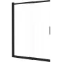 DEANTE Mampara de ducha 100x140 cm Hoja fija de pared Vidrio templado Marco de aluminio Negro Mate